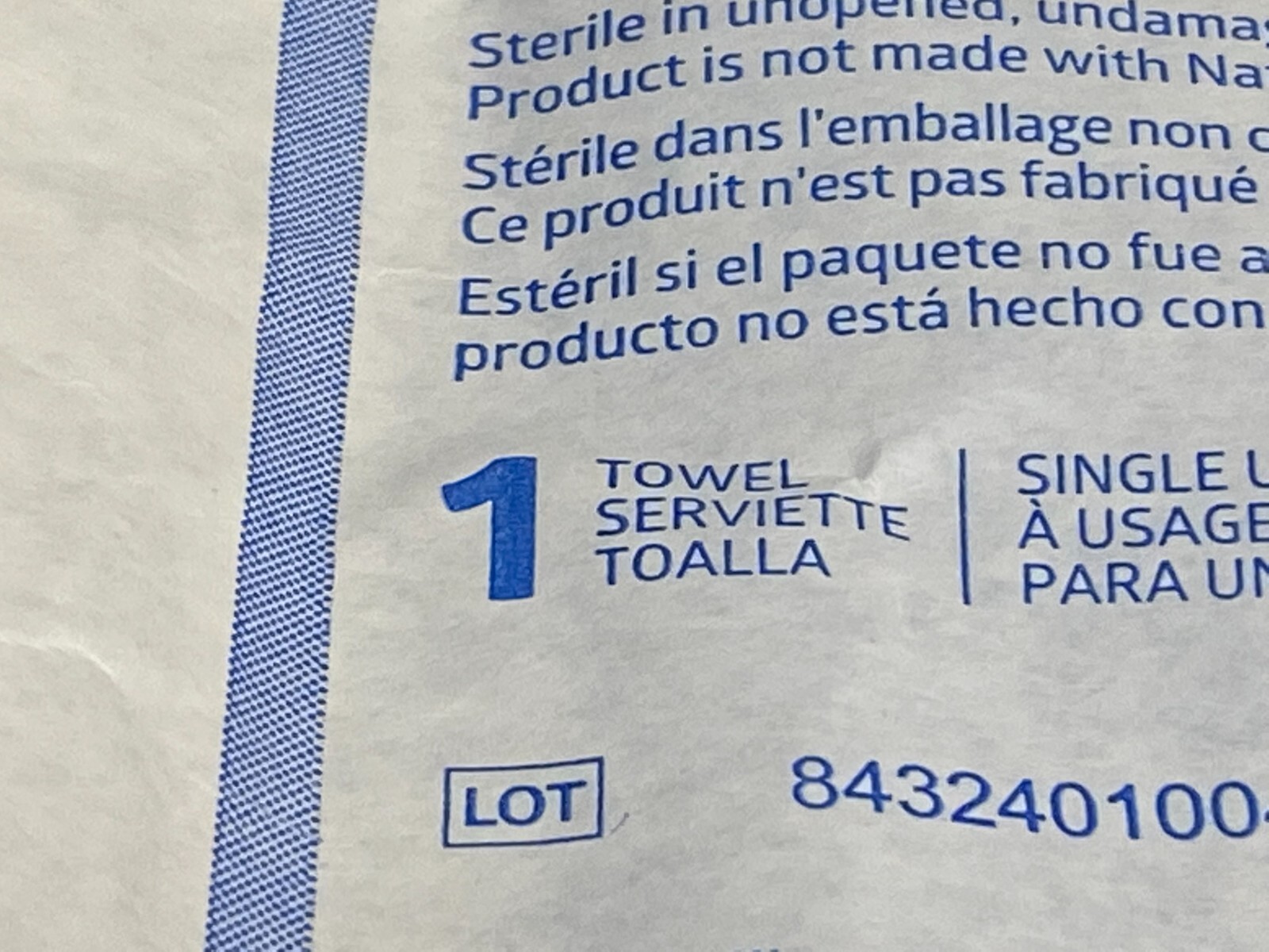 *E6/Y63*: Lot of 11 Packs MEDLINE MDT2168201 Blue O.R. Towels