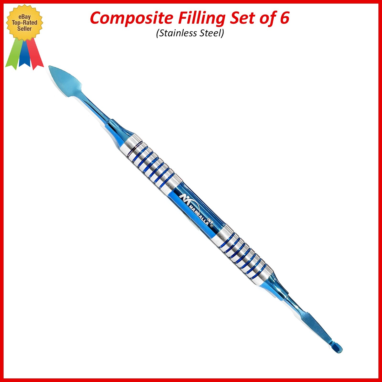 6pcs/set Dental Composite Resin Filling Spatula Repair Restorative Instruments