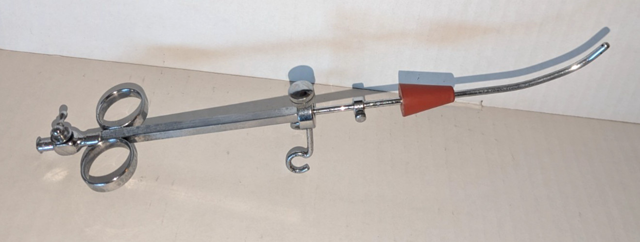 Vintage Uterine Cannula Obstetrics & Gynecology medical tool oddity (D3)