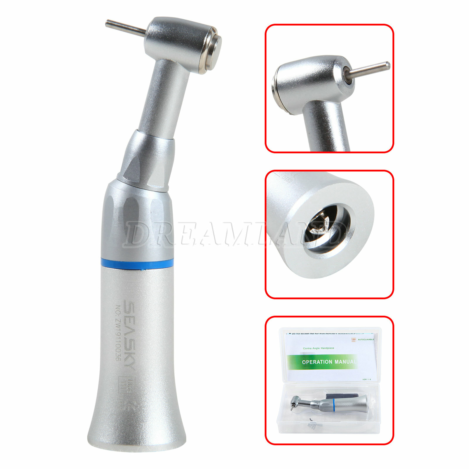 FG1.60mm Dental Contra Angle Inner/Exter Water Low Speed Handpiece BJ