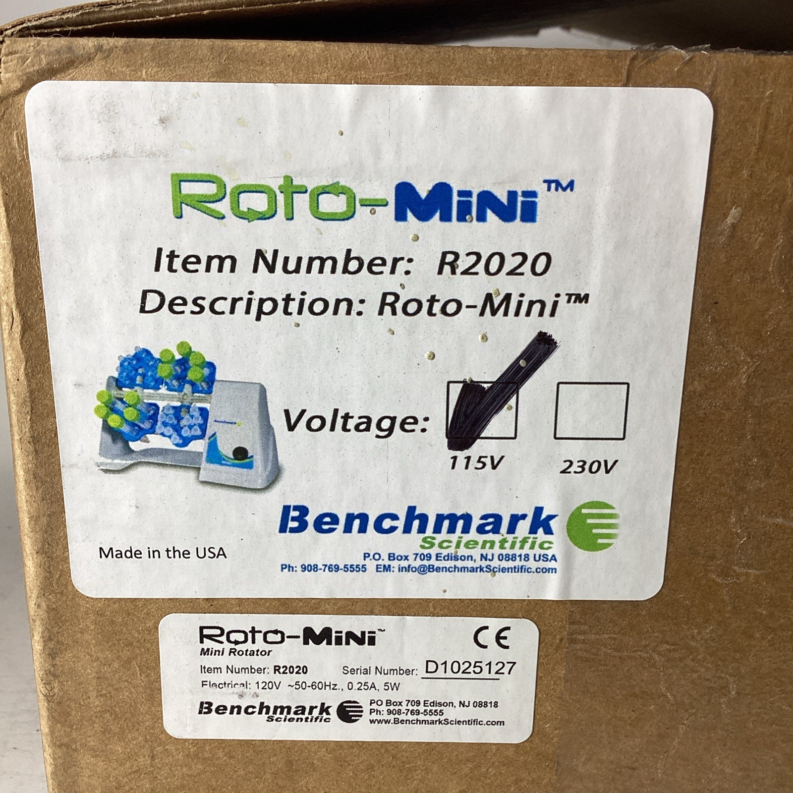 Benchmark Scientific R2020 Roto-Mini™ Rotator 115V