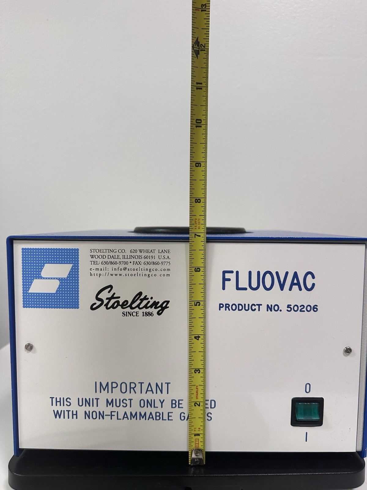 FluoVac Stoelting 50206 active anesthetic gas scavenging unit/110V/Warranty
