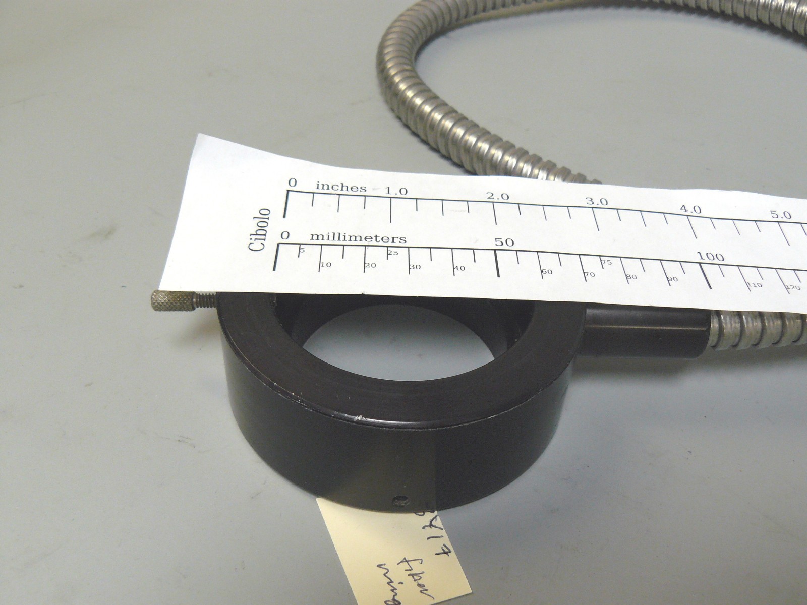 Fiber Microscope Ring Light 24″ long Ring ID 50mm/60mm End OD 15mm [G3Y15,17]
