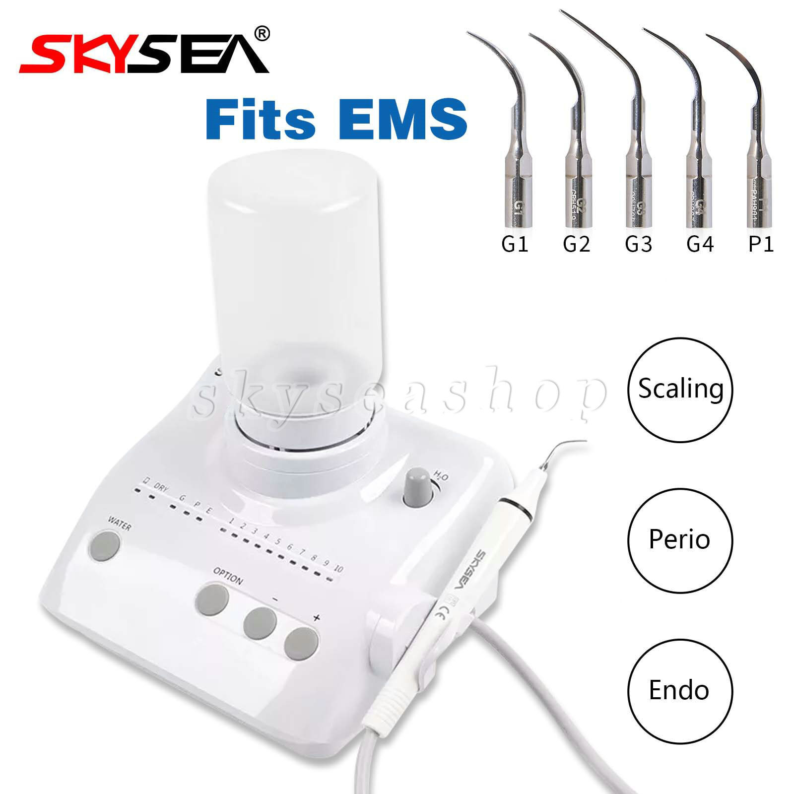 SK-E1 Dental Ultrasonic Electric Scaler + 2*Water Bottles Fit Cavitron EMS Tips