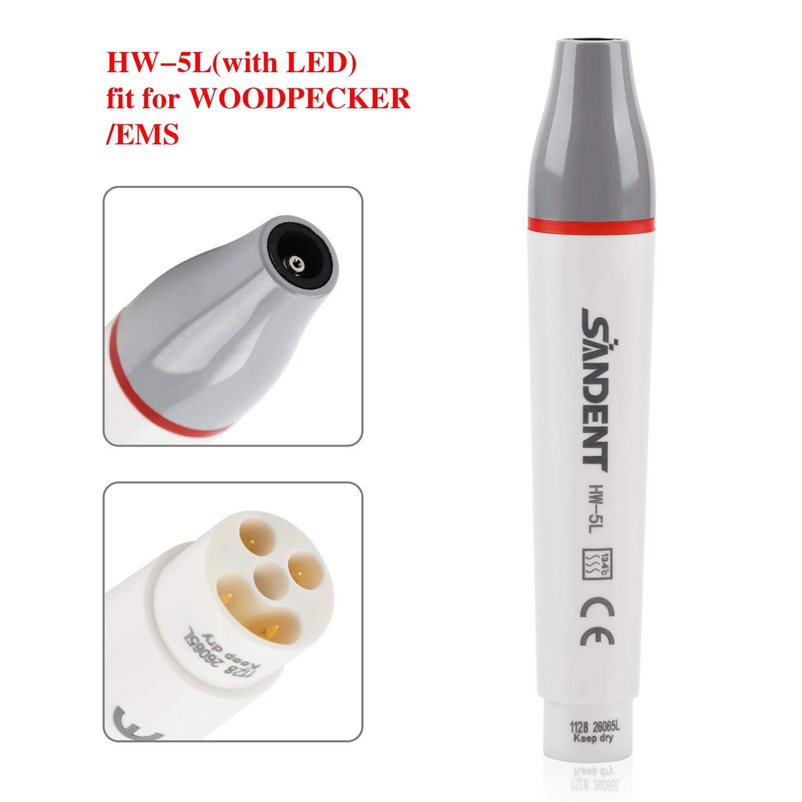 Dental Detachable LED Ultrasonic Piezo Scaler Handpiece HW-5L for EMS Woodpecker