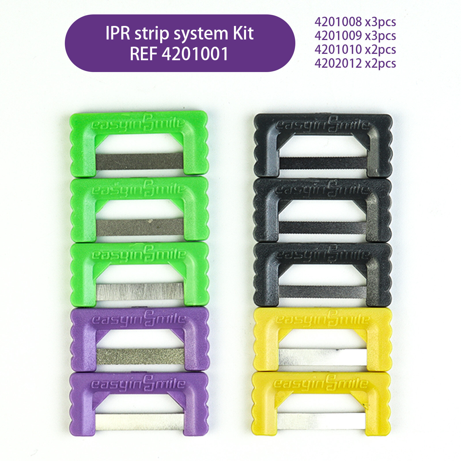 10Pcs Dental Polishing Strip Kit Interproximal Reduction Orthodontic IPR Strips