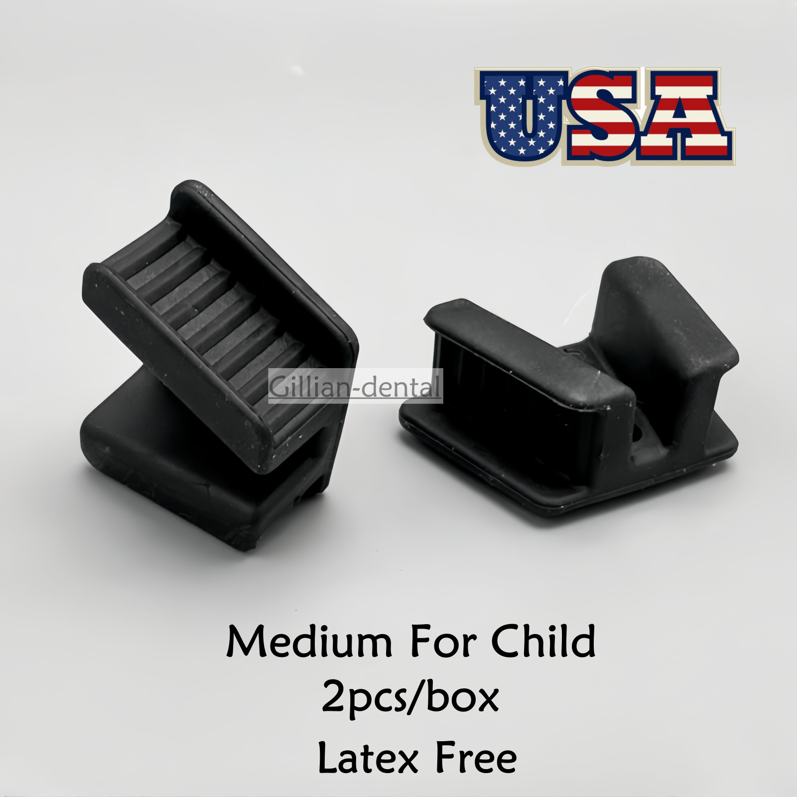 2pcs Dental Silicone Mouth Prop Bite Blocks Tongue Piercing Medium Child