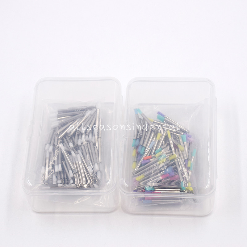 Dental Nylon Latch Flat Polishing Polisher Prophy Brush White/Mixed Color Choes
