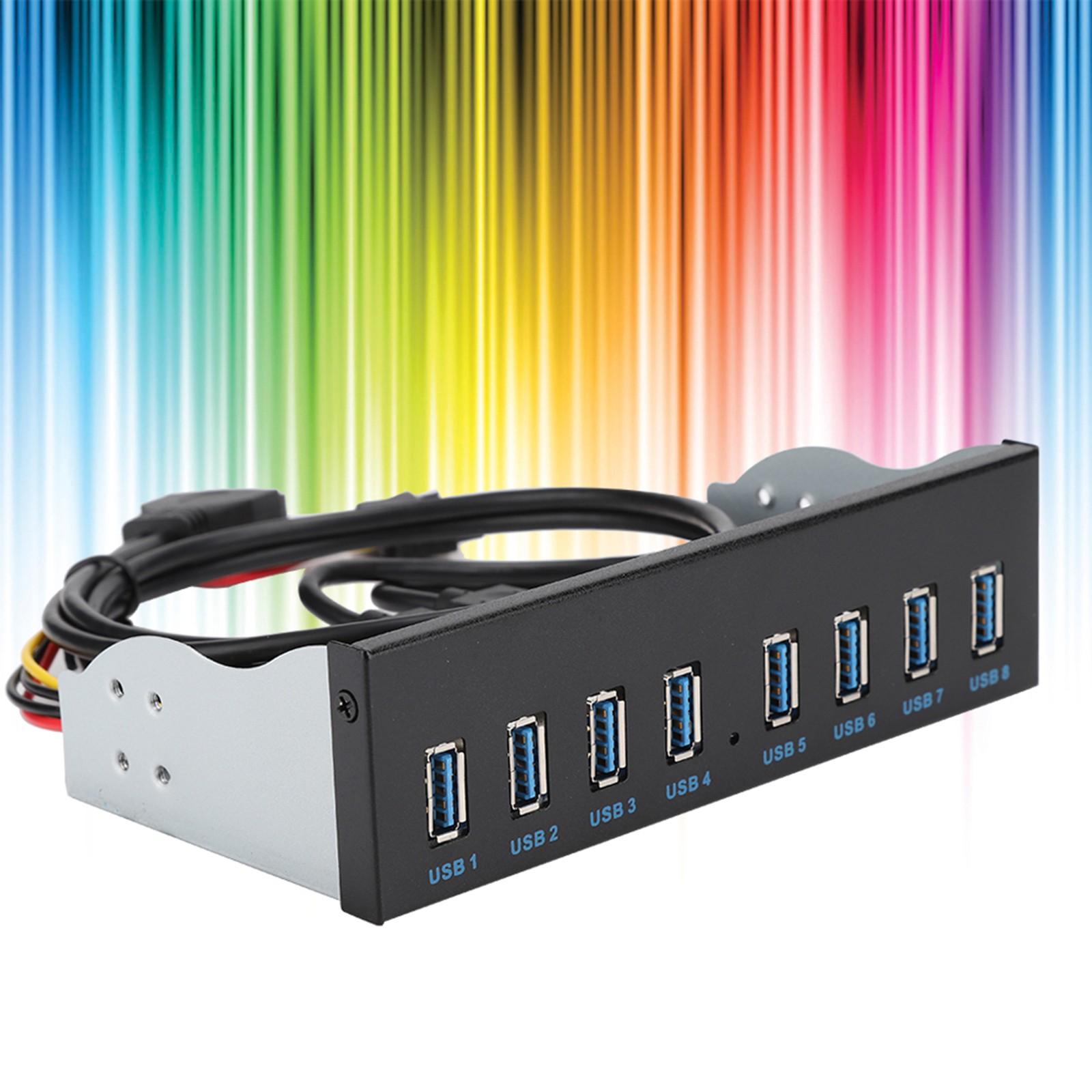 USB3.0 19PIN 8 Ports Hub Optical Drive Extension Front Panel Adapter For PC