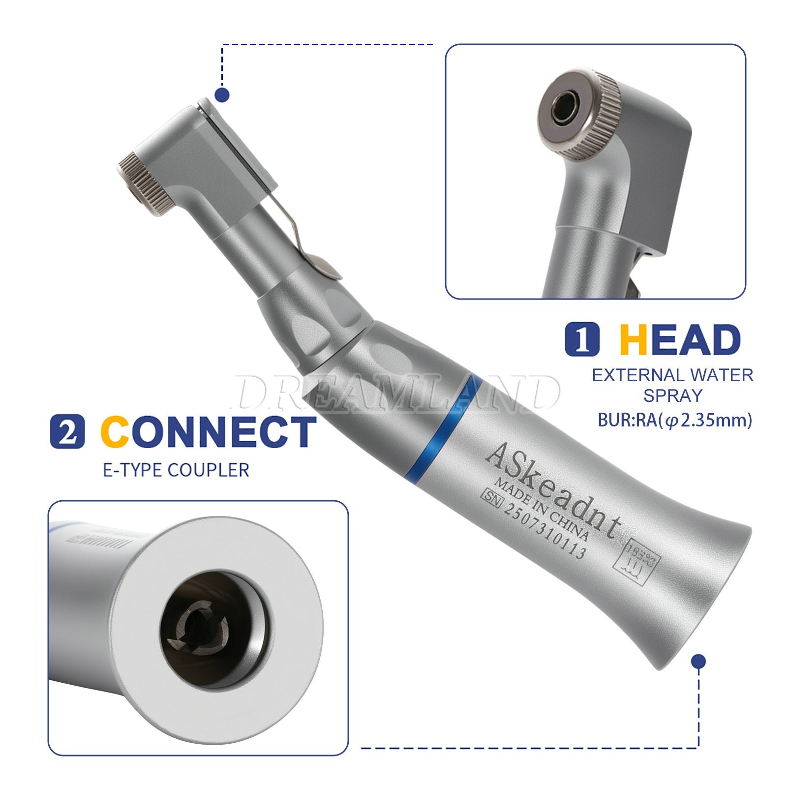 New AS E-TYPE Dental Slow Low Speed contra angle Handpiece NSK STYLE