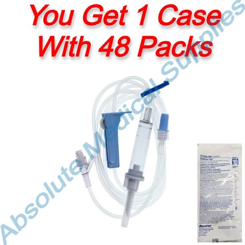 *48-Packs* Baxter Clearlink System 76″ Luer Activated Valves 10 Drops/mL 2C8401
