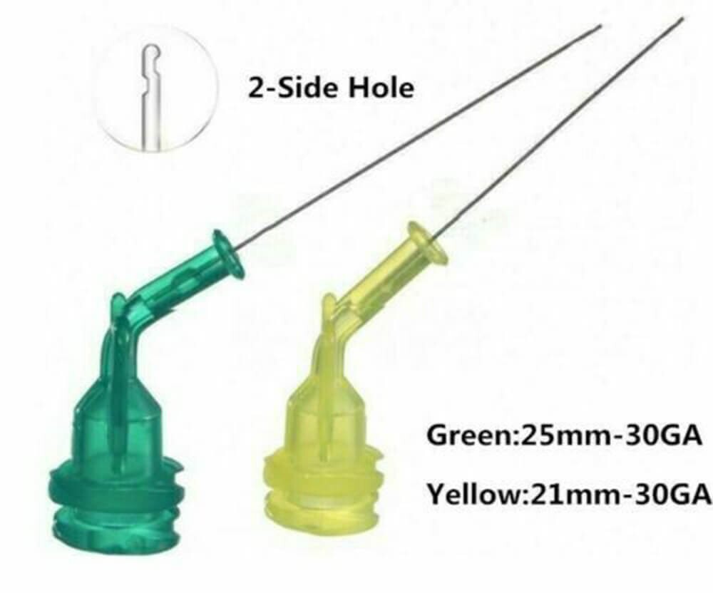 Dental Disposable Endo Irrigation Needle Syringe Tips 25G/27G/30G GA Side Vent