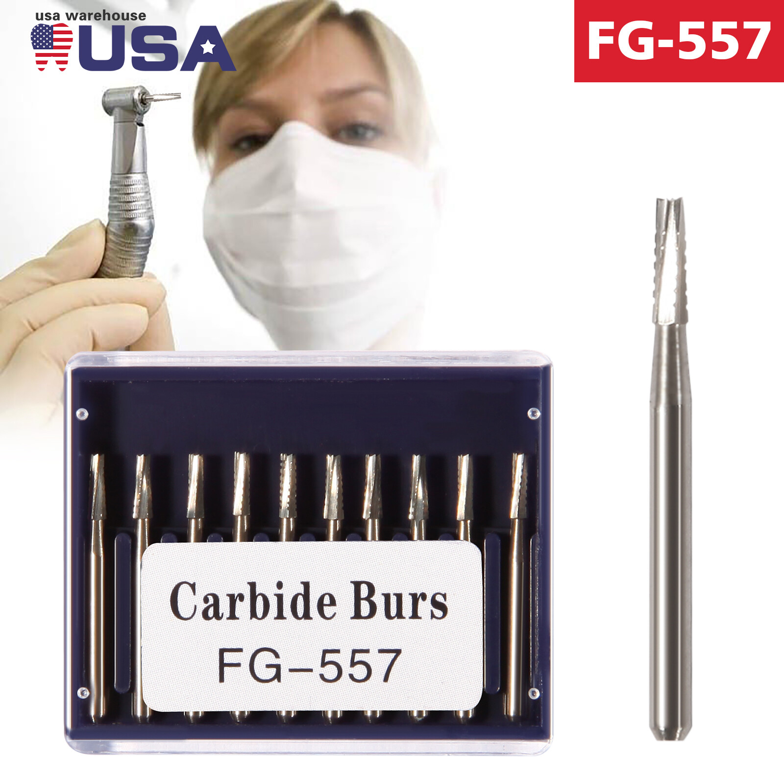 FG557 Carbide Burs FG 557 Friction Grip up to 100 Bur