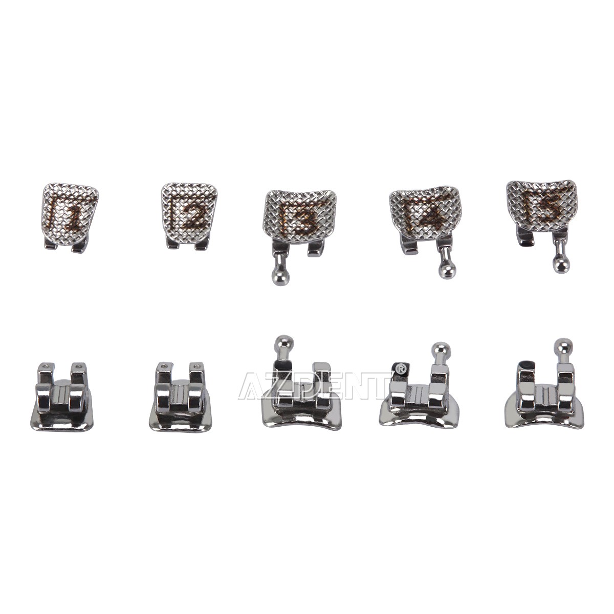 1 Box/20pcs Dental Split Welding Bracket Braces Mini MBT.022 345 Hook Laser Mark