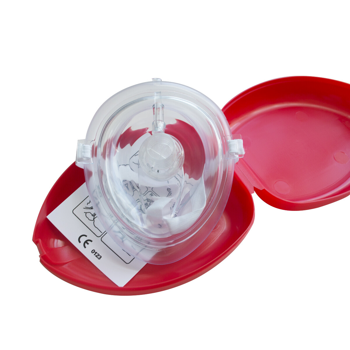 1 pcs Red Emergency CPR First AID shield one-way valve breathing mask CPR