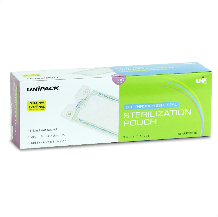 Sterilization Pouches, UniPACK, 3.5″ x 6.5.”, 200/box, UPP-3565