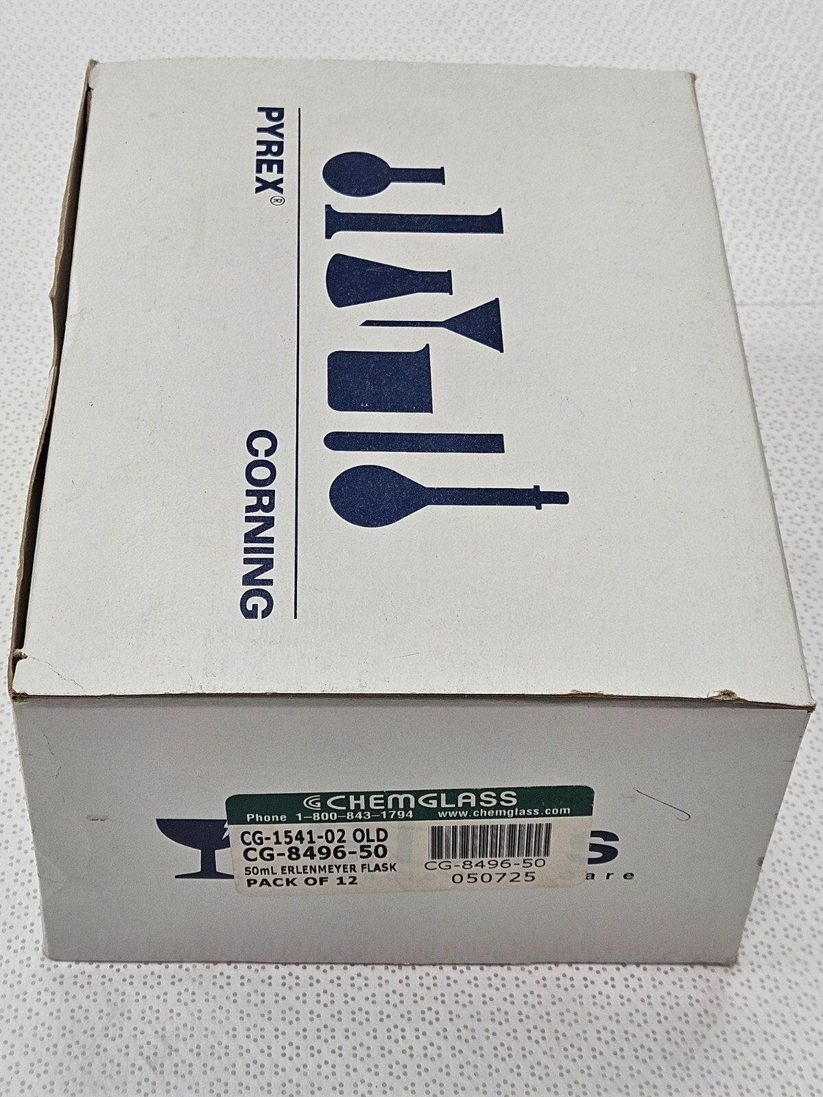 CHEMGLASS CG-8496-50 Erlenmeyer Flask 50mL