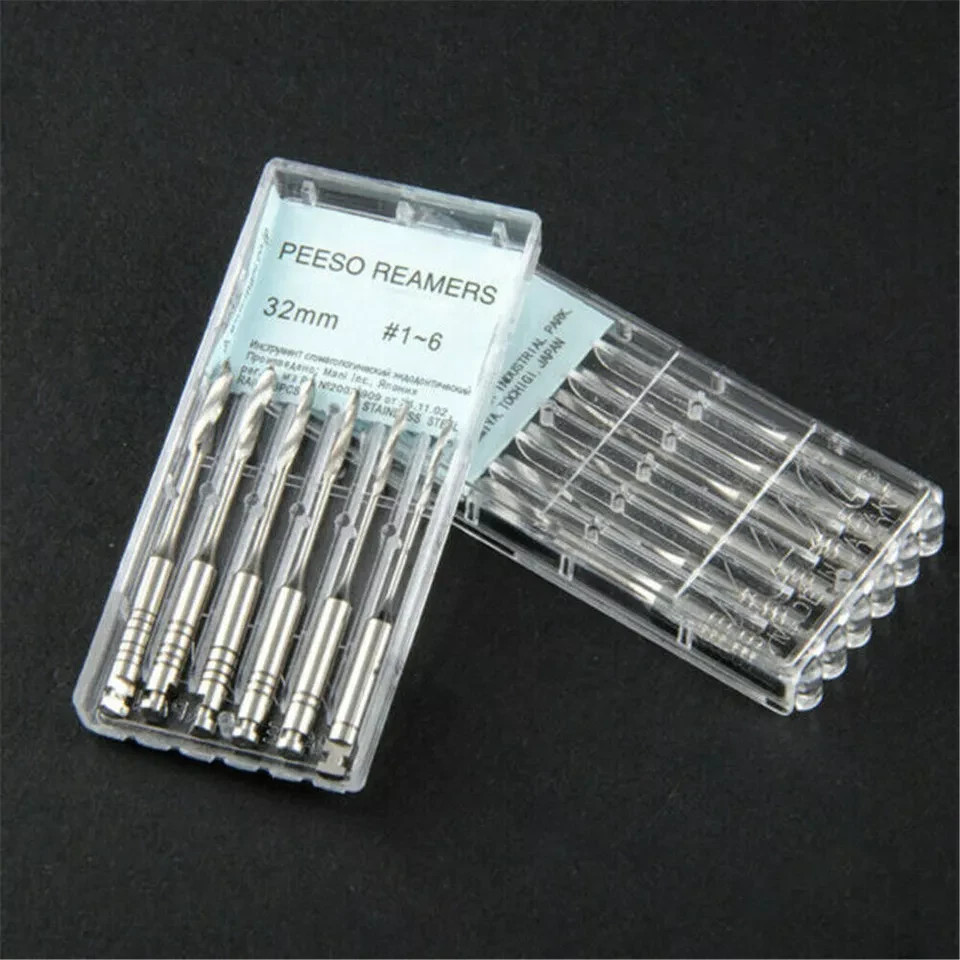Endo Files Dental Peeso Reamers/Glidden Gates Spiral Burs Root Canal Drill 6Pcs
