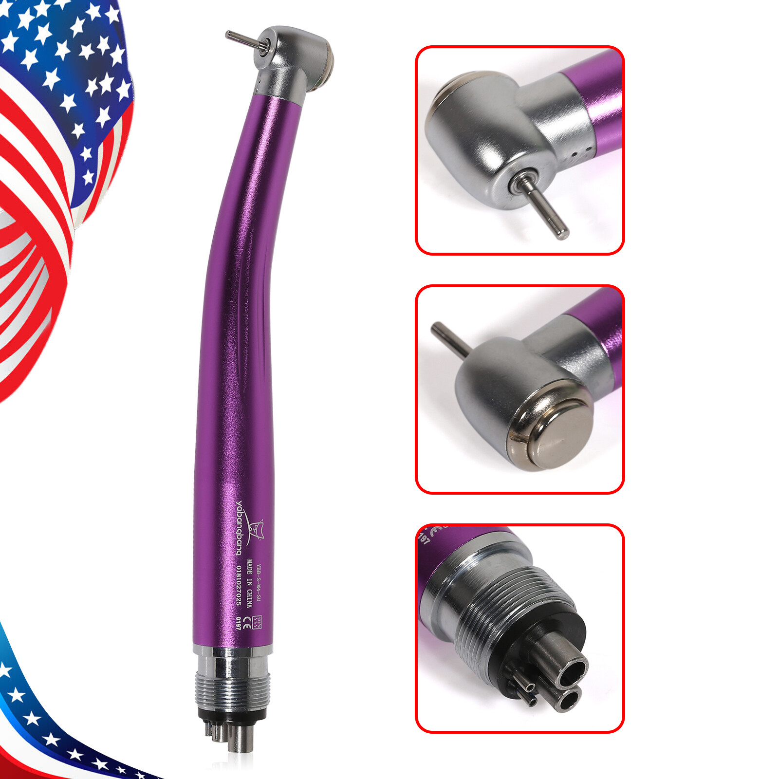 1-10*NSK Style Dental High Speed Handpiece Turbine Push Button 2/4Hole 7Color st