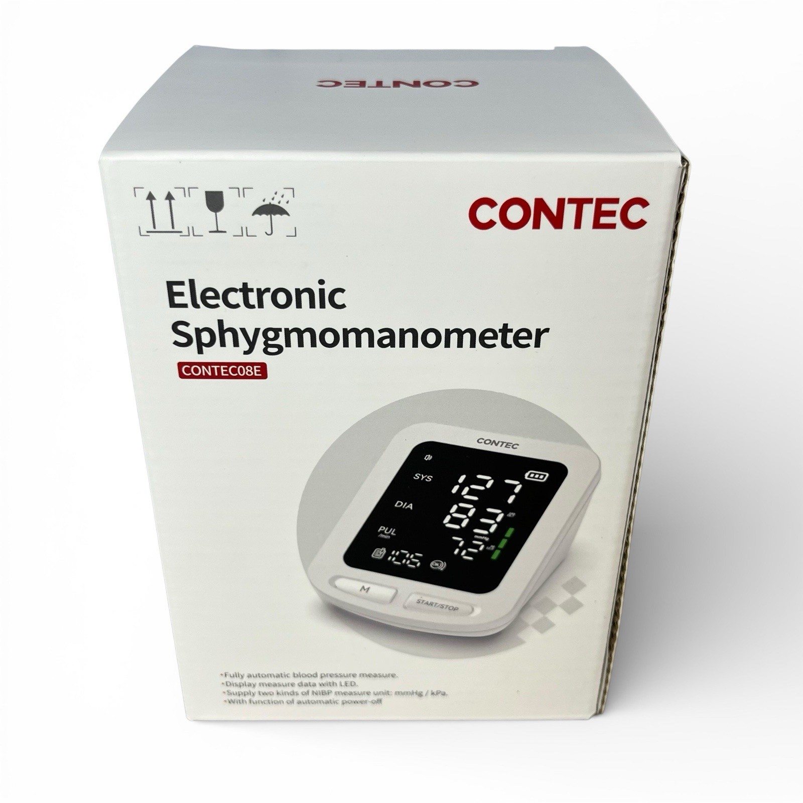 Contec Digital Blood Pressure Monitor Upper Arm BP Cuff Large Display CONTEC08E