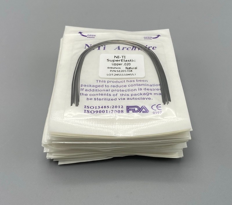 Dental Orthodontic Arch Wire Super Elastic Niti Round Rectangular Natural Form