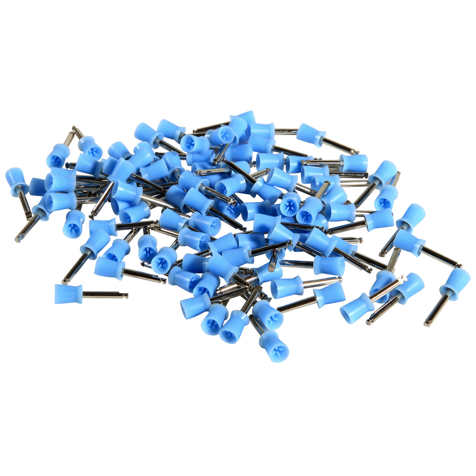 100Pcs Blue Polishing Prophy Cup Brushes Dental Rubber Polish USA
