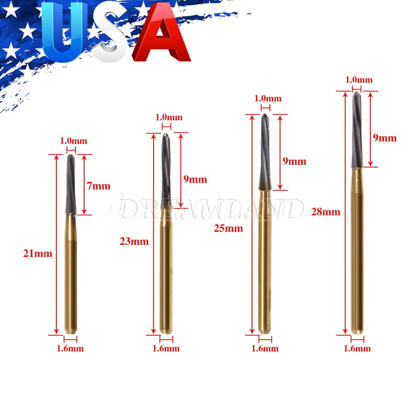 Dental Surgical Endo Zekrya Endo-Z Carbide Tungsten Drill FG Burs 21/23/25/28mm