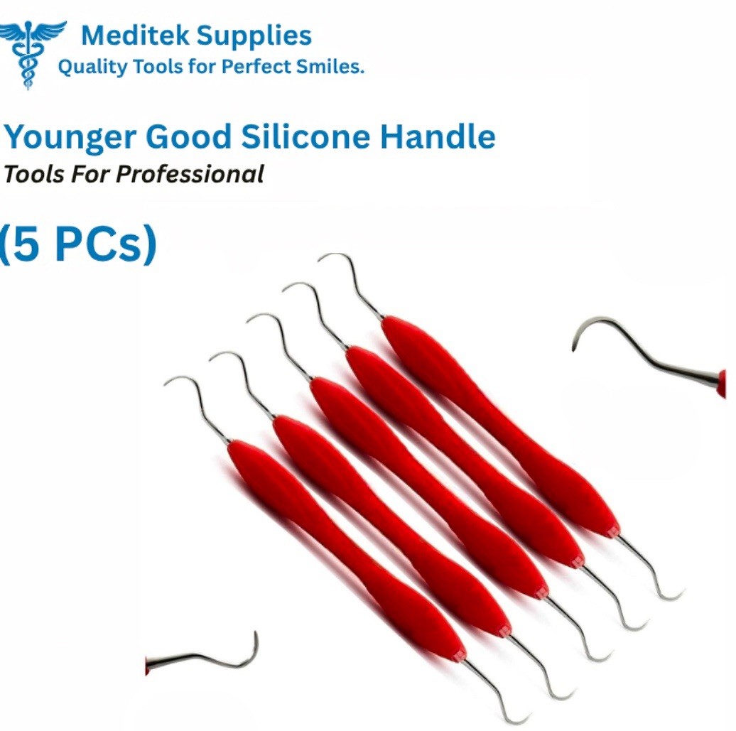 5 X Dental Younger-Good Curettes 7/8 Universal Silicone Handle Periodontal