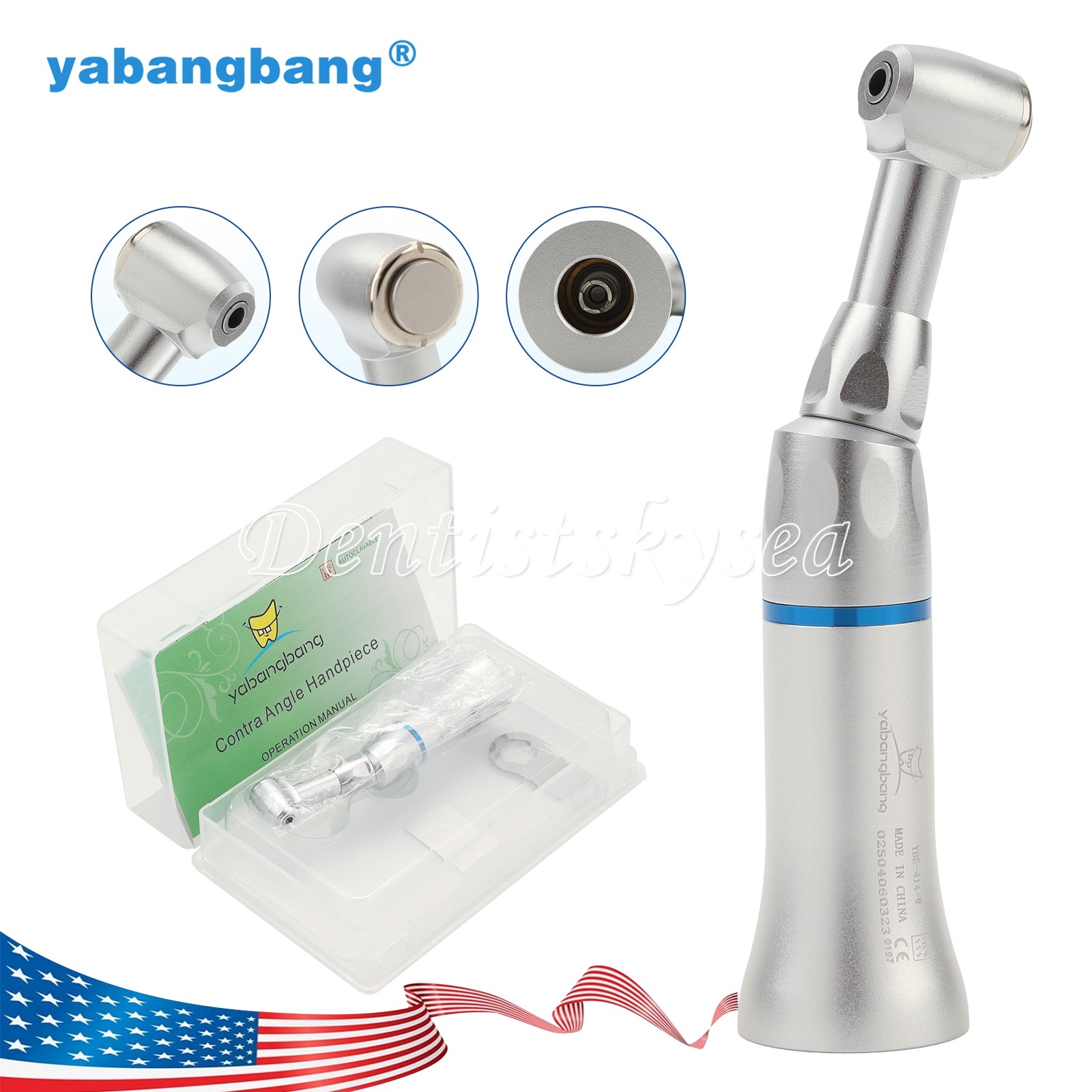 Low Slow Speed Contra Angle Handpiece Push Button E-type USA YAD Dental