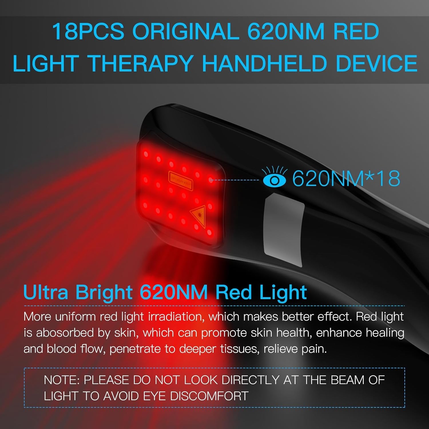 Handheld Red Light Therapy Device, Portable Pain Relief Device for Body Joints