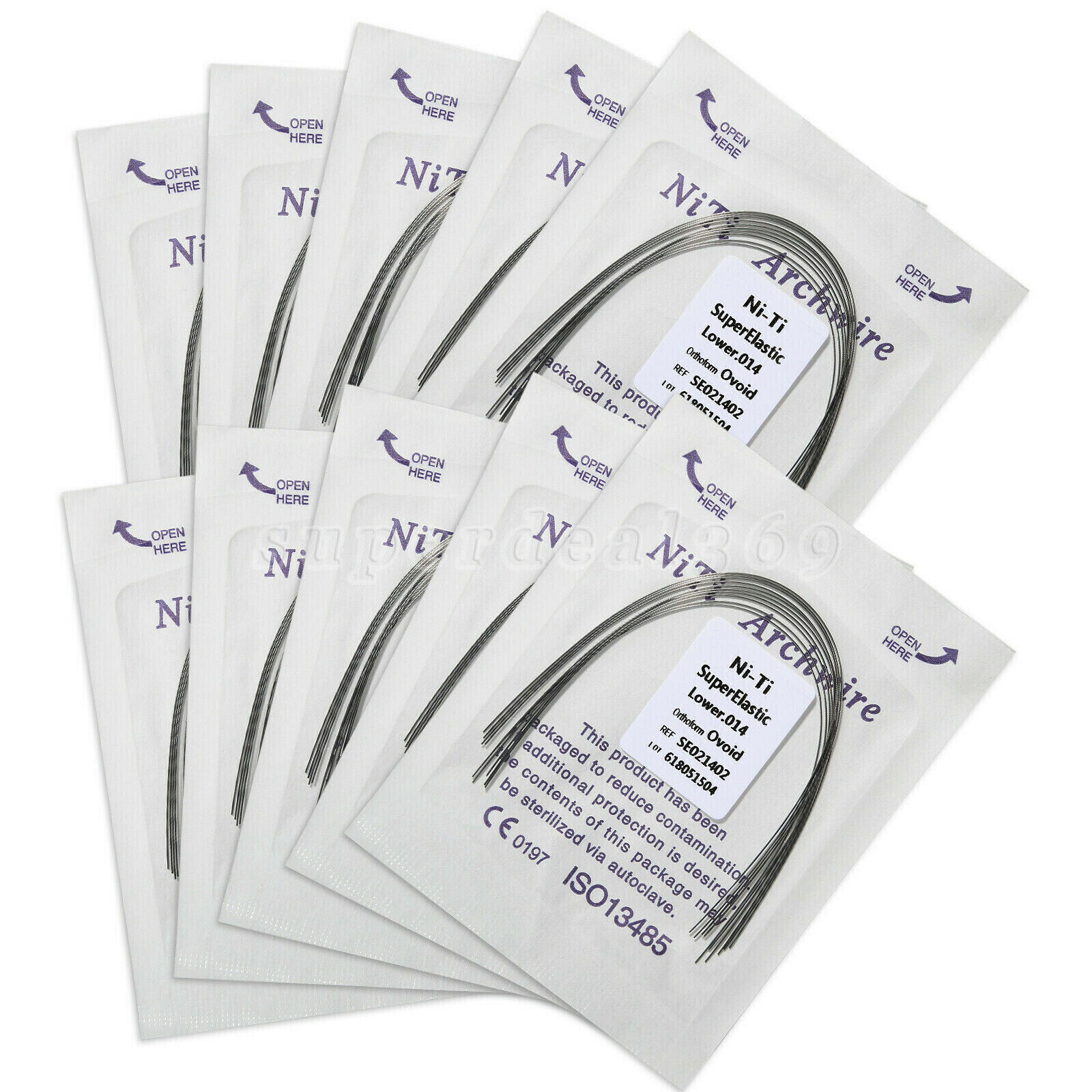 Dental Ortho Super Elastic Niti Arch Wire Round Ovoid Form for Bracket Braces