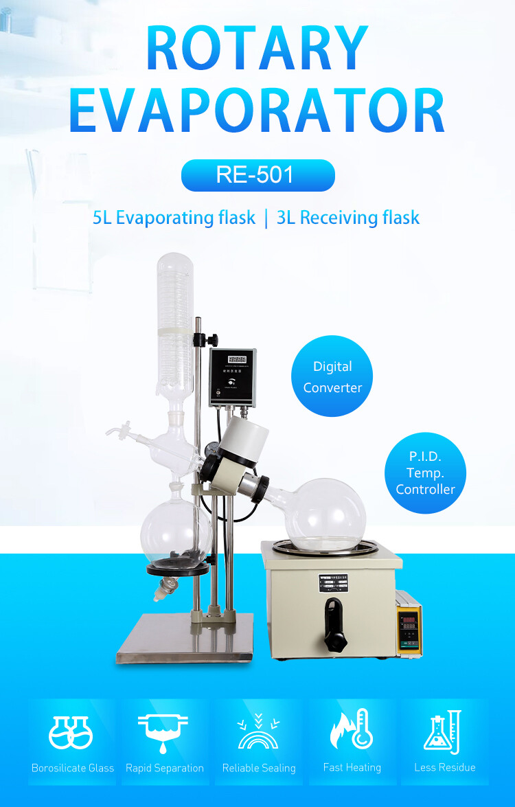 5L Rotary Evaporator Rotovap Manual Lift Digital Controller Extraction Distiller