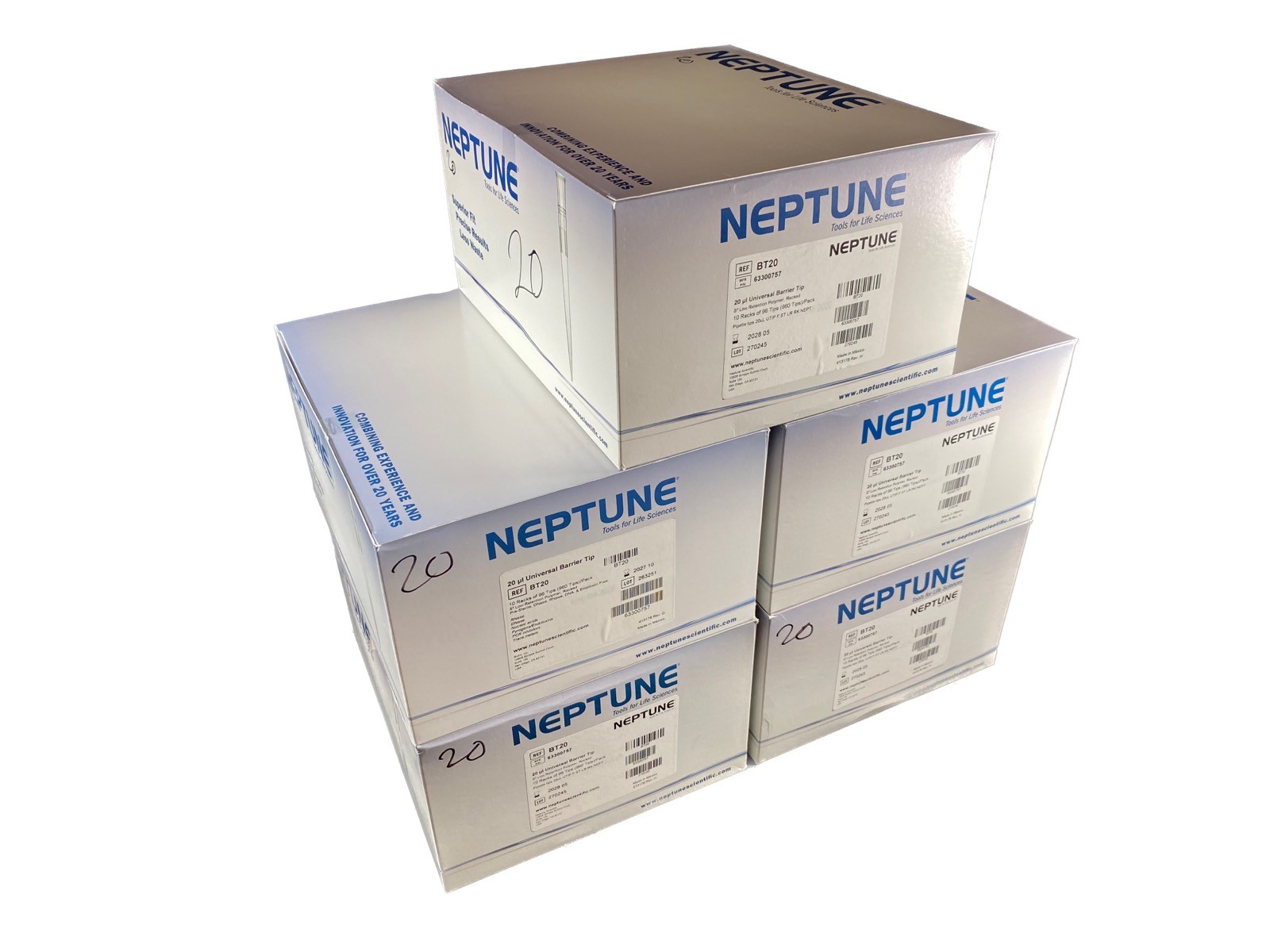 NEPTUNE 20µL Universal Fit Pre Sterile Barrier Pipette Tips 63300757 (4800/Case)