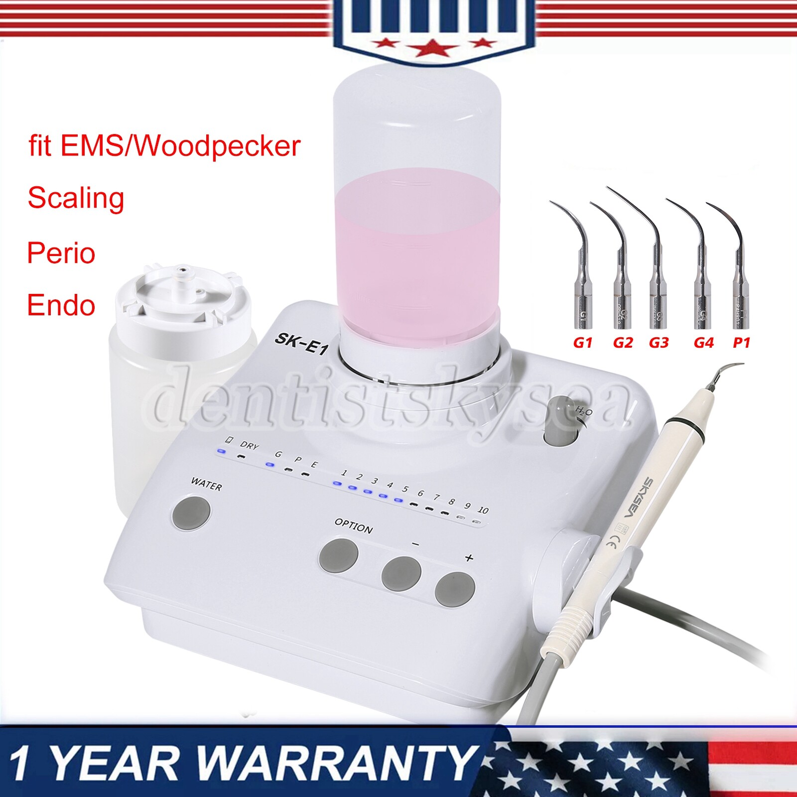 Dental Ultrasonic Endo Piezo Scaler Bottles Handpiece Fit EMS Woodpecker 159USD