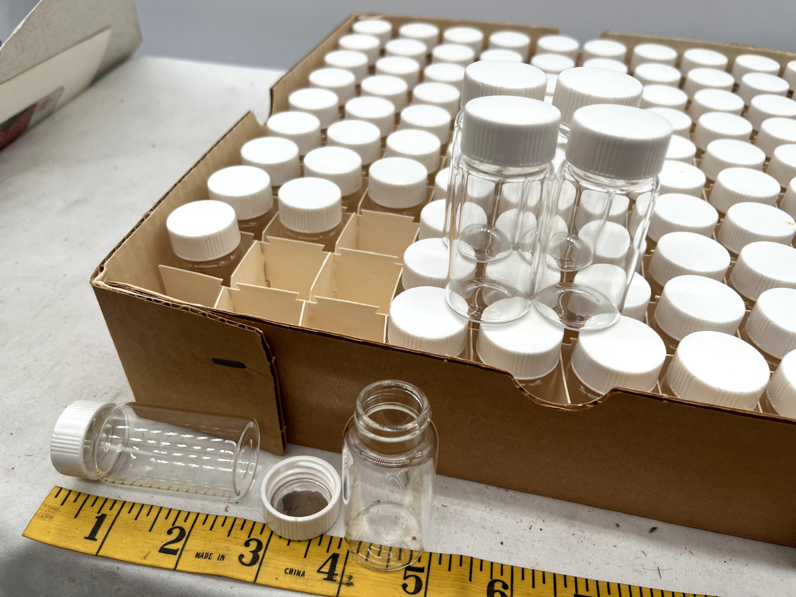 vintage wheaton scintillation vials glass jar art deco screw top lot of 10