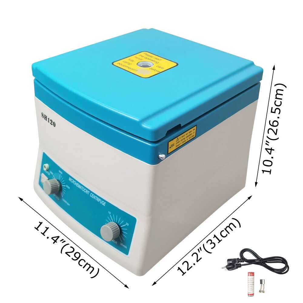 110V SH-120 Microhematocrit High Speed Electric Medical Lab Centrifuge 100W