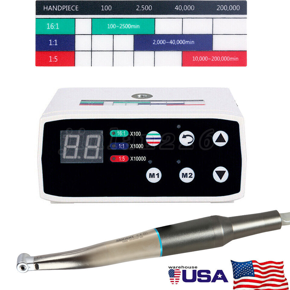 SANDENT Dental LED Brushless Electric Micro Motor/1:1 LED Handpiece