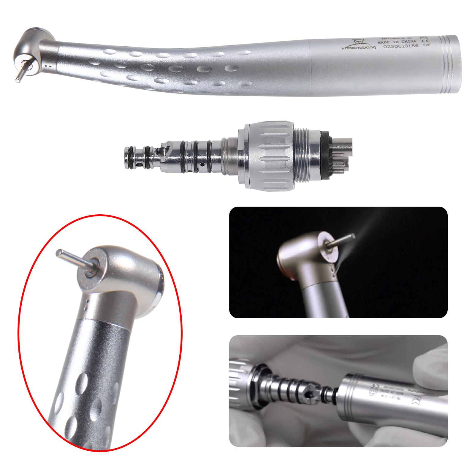 Dental High Speed Handpiece / 4H Quick Coupler Swivel Fit KaV Standard Head GB4