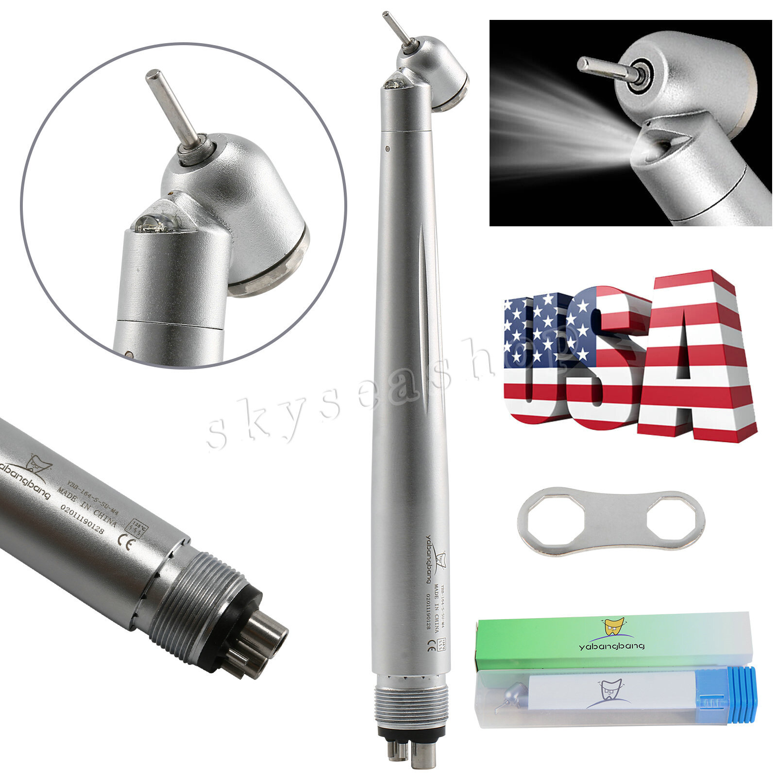 1-5 X NSK PANA style Dental (LED) 45° Degree Surgical High Speed Handpiece 4Hole