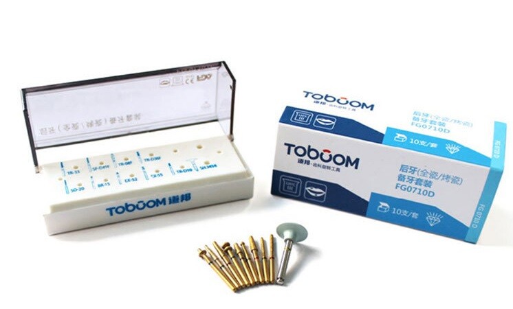Toboom Posterior Teeth Prep Set (FG0710D) 10 Pieces Dental diamond burs