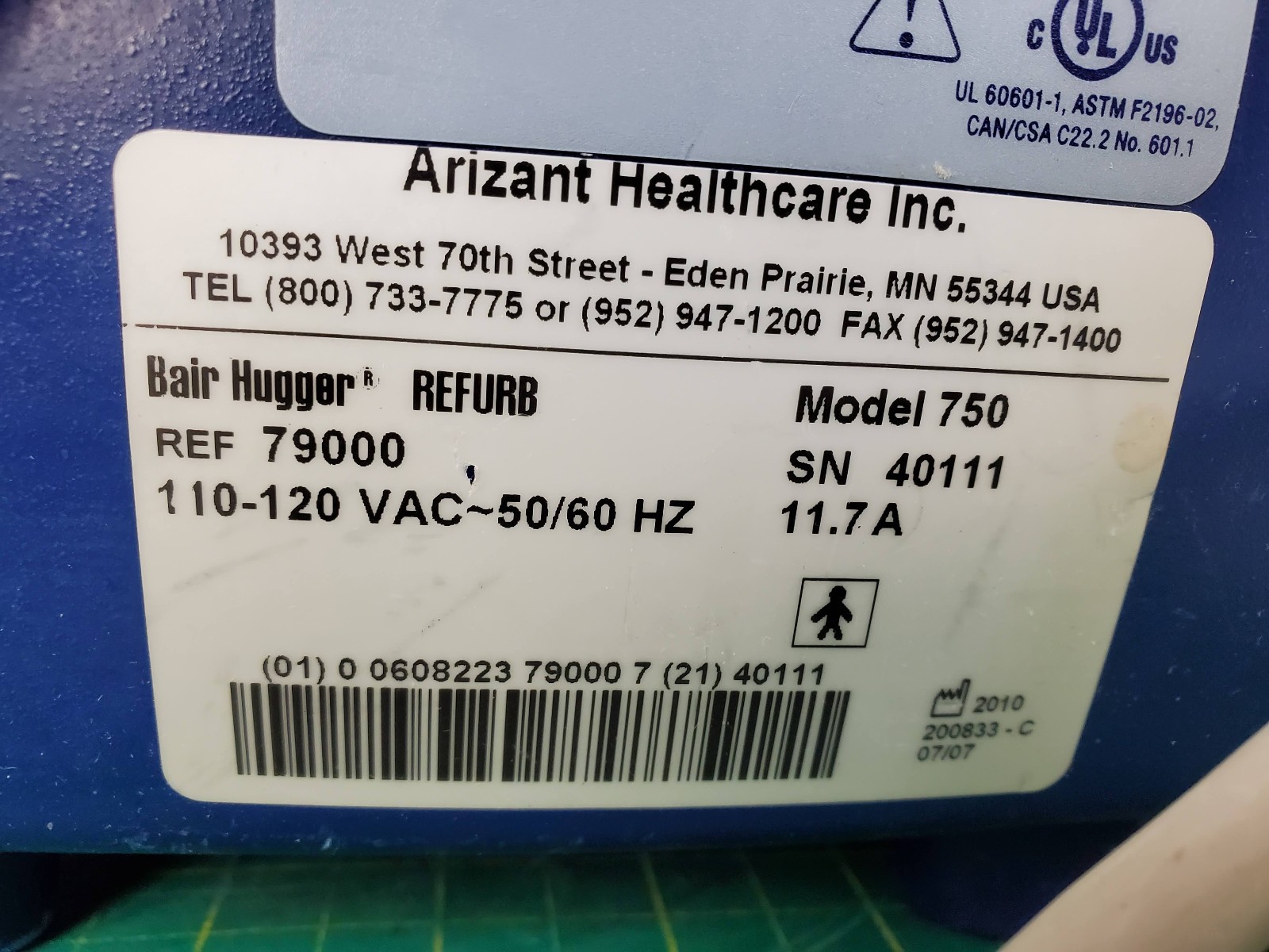 3M Arizant Healthcare Bair Hugger 750 Patient Warming Unit “No Tariffs”