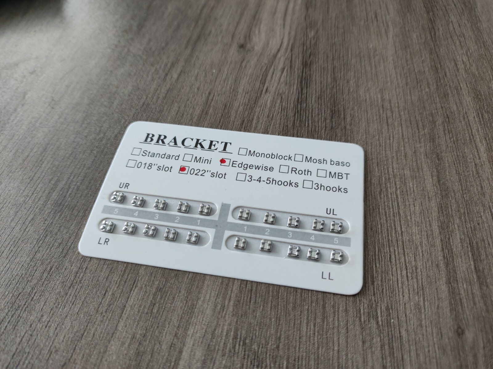 5Sets Dental Orthodontics Brackets Braces Standard Edgewise 022 Slot no Hook