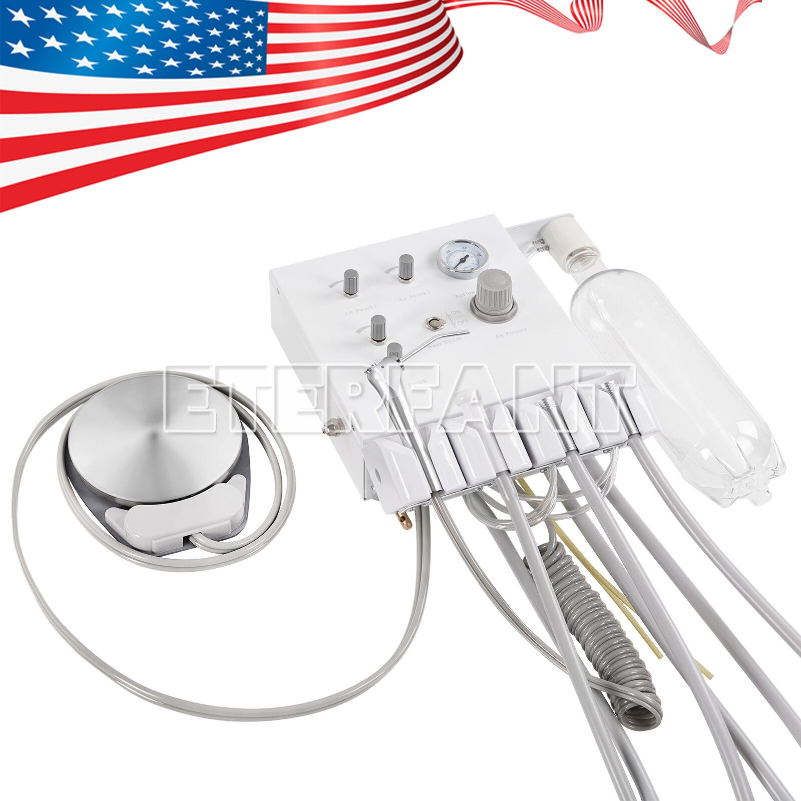 Portable 4H Mobile Dental Delivery Unit System Cart Treatment/Turbine Unit 4H