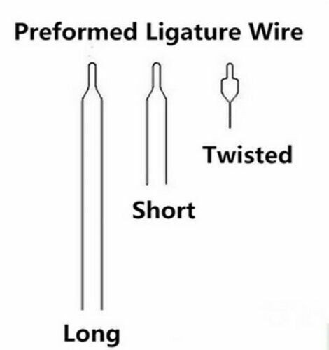 Dental Orthodontic Preformed Kobayashi Ligature Wire Welded Long Short Twisted
