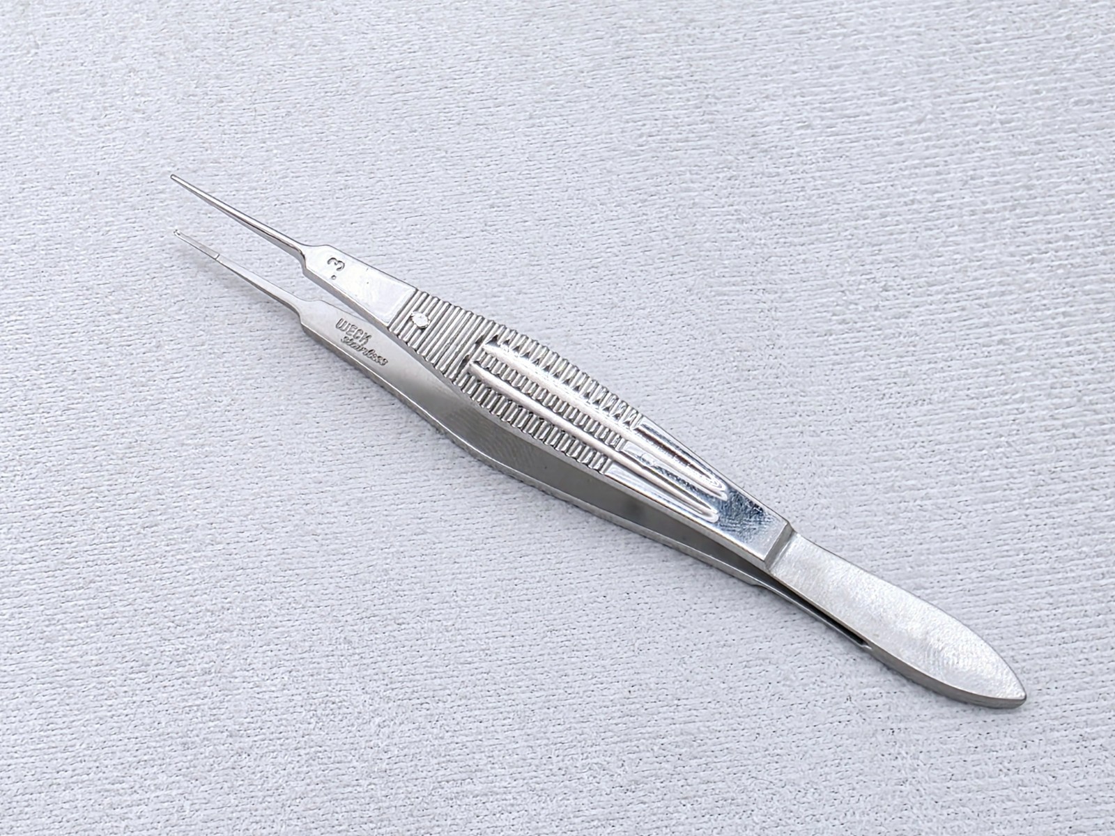Weck 3442 Castroviejo Suture Tying Forceps 0.3mm Teeth – Ultrasonically Cleaned