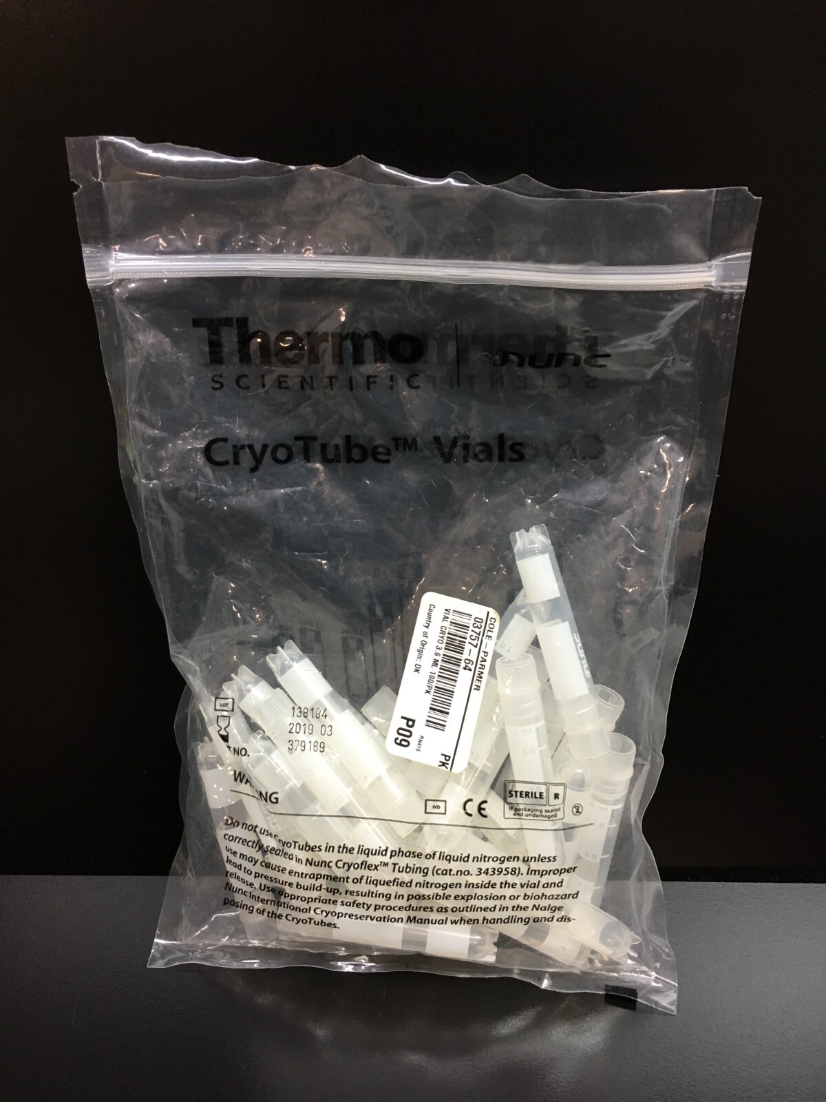 Thermo Scientific Cat No 379189 CryoTube Vials 3.6mL Biobanking Cell Culture