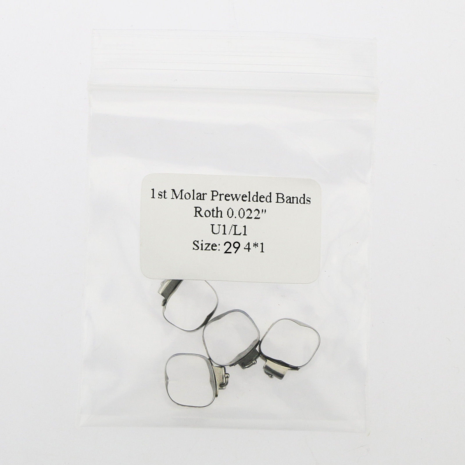 Dental Orthodontic Molar Bands Prewelded Buccal Tube Roth 022 U1/L1 U2/L1 U3/L2