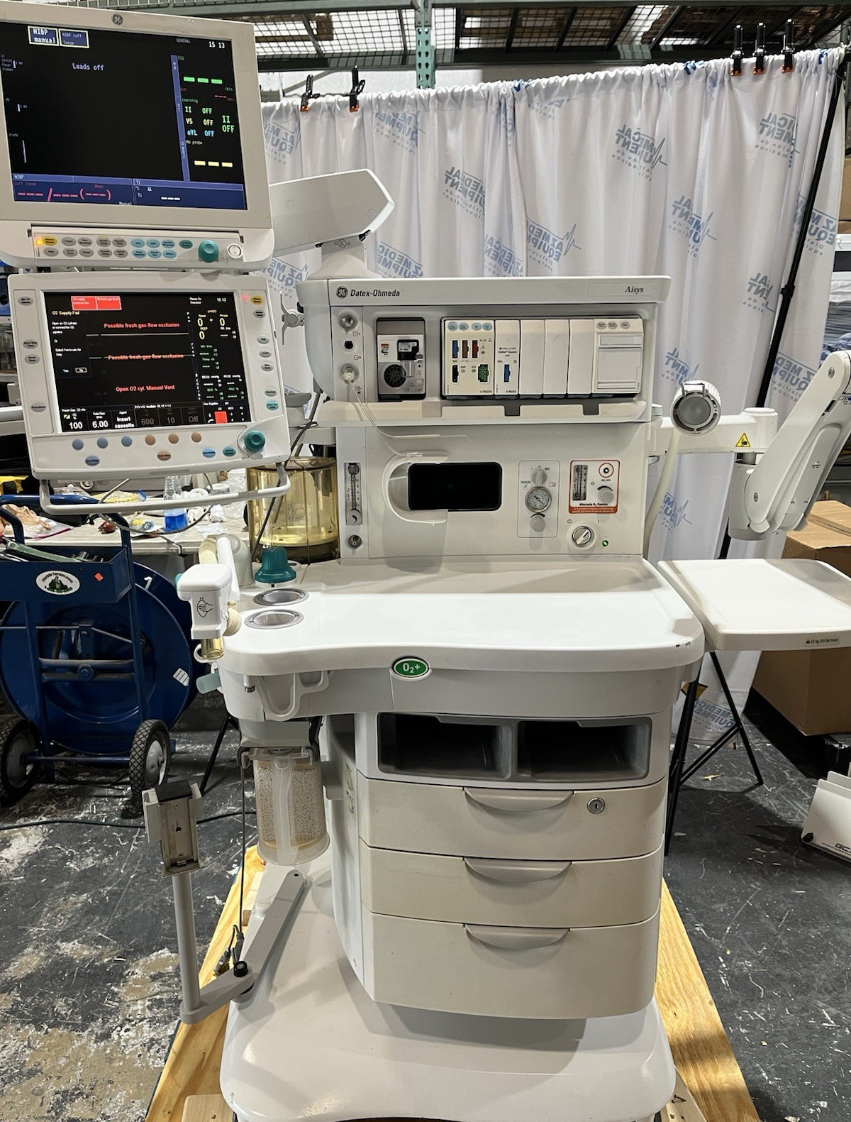 Datex-Ohmeda Aisys Anesthesia Machine Workstation w/ Ventilator, Cart Mounted