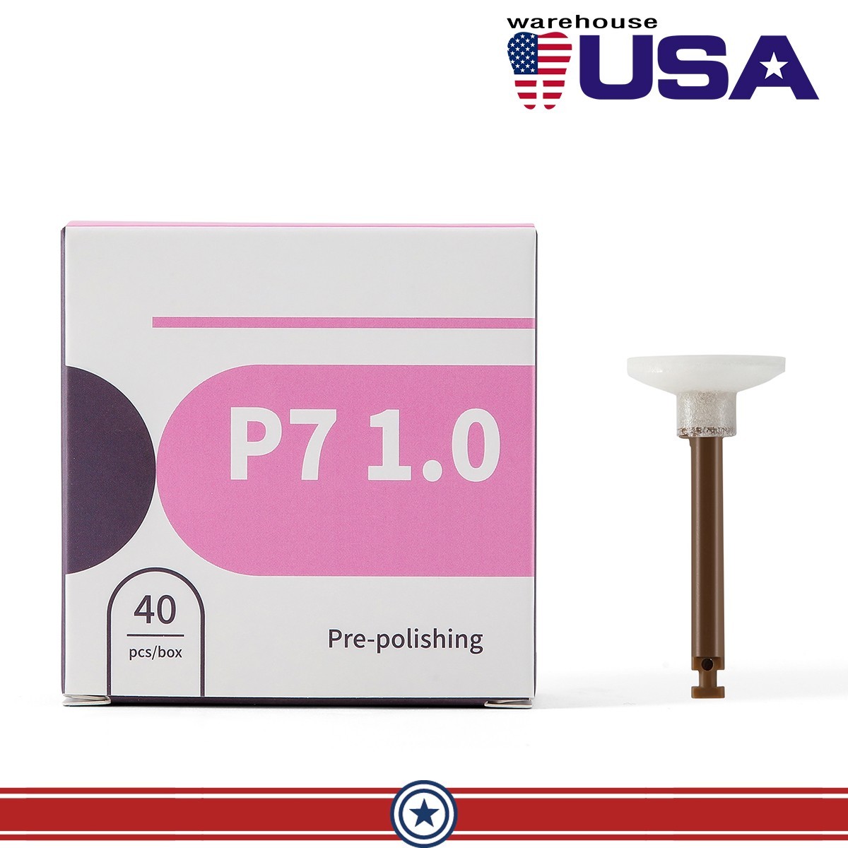 AZDENT 40Pcs Dental Composite Polishing Finishing Finisher Cups/Points/Disc
