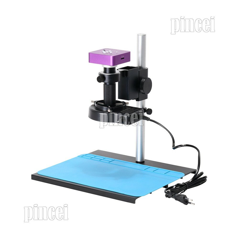 NEW 51MP Digital Microscope Camera w/ 150X C Mount Lens 11.6″ LCD Metal Stand